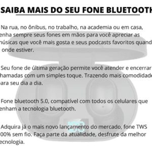 Fone De Ouvido Bluetooth Sem Fio Tws